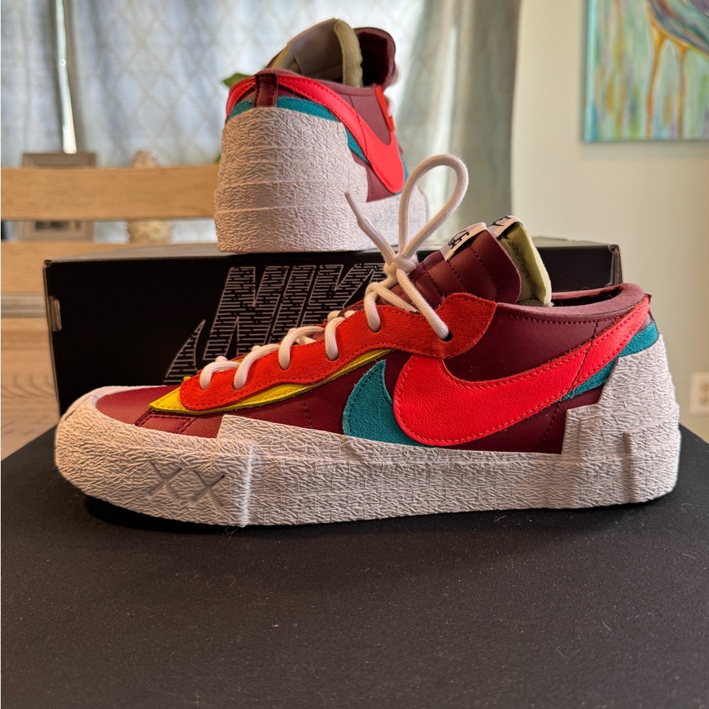 KAWS × sacai × Nike Blazer Low in “Team Red” - Picture 7 of 11